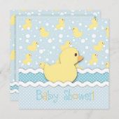 Lil' Ducking Invitation Square 2 Kaart (Voorkant / Achterkant)