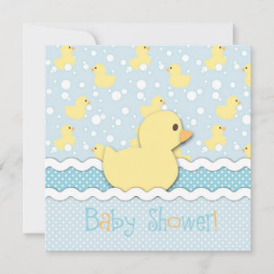 Lil' Ducking Invitation Square 2 Kaart