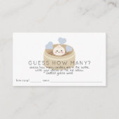 Lil Dumpling Baby shower Blauw Raad hoeveel Snoep Informatiekaartje (Voorkant)