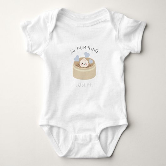 Lil Dumpling in Chinese Stoommandje Baby Body Romper (Voorkant)