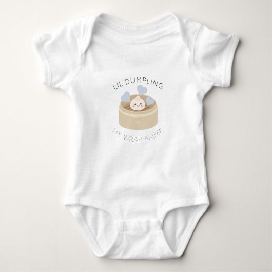 Lil Dumpling is Mijn Wikkelnaam Jongen Baby Body Romper (Voorkant)