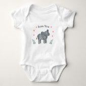 Lil Elephant Baby Bodysuit (Voorkant)
