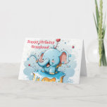 LIL ELEPHANT GRANDSON VERJAARDAG KAART<br><div class="desc">Hier is een schattige verjaardagskaart voor je kleinzoon.</div>