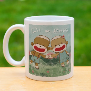 Lil en Kona houden handen vast Koffiemok