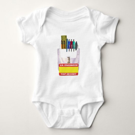 Lil Engineer Pocket Protector Romper (Voorkant)