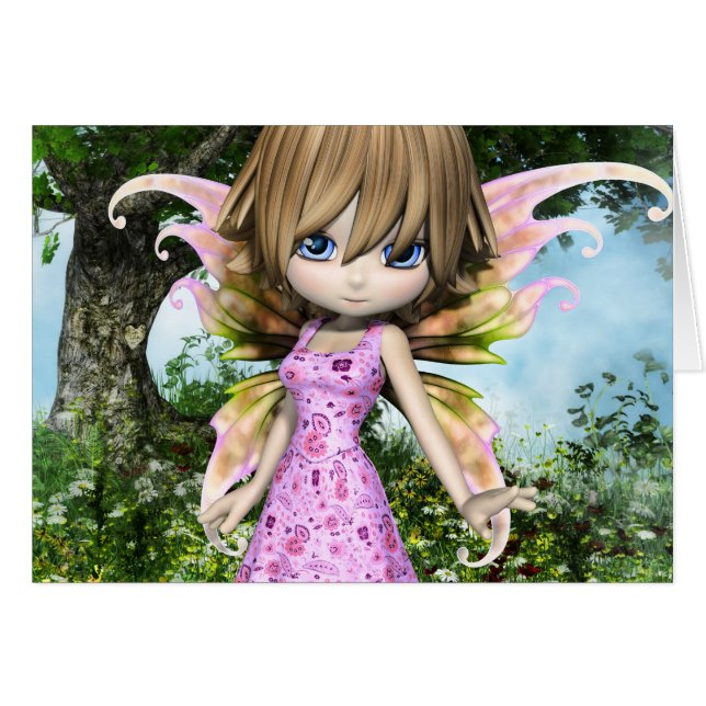 Lil Fairy Princess Card (Voorkant Horizontaal)