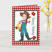 Lil' Farmer Kaart (Gele Bloem)