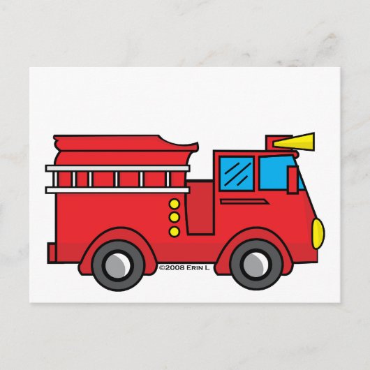Lil Fire Truck Briefkaart (Voorkant)