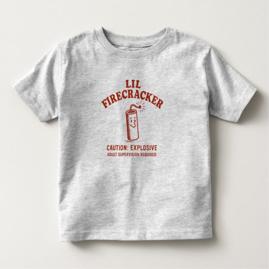 Lil Firecracker |  Cartoon 4 juli Kinder Kinder Shirts (Voorkant)
