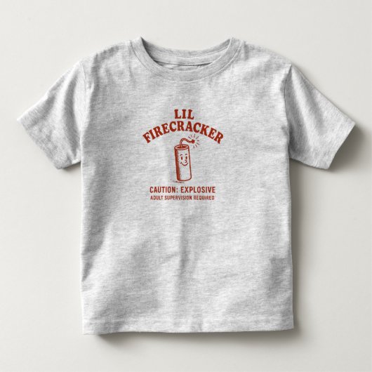 Lil Firecracker |  Cartoon 4 juli Kinder Shirts (Voorkant)