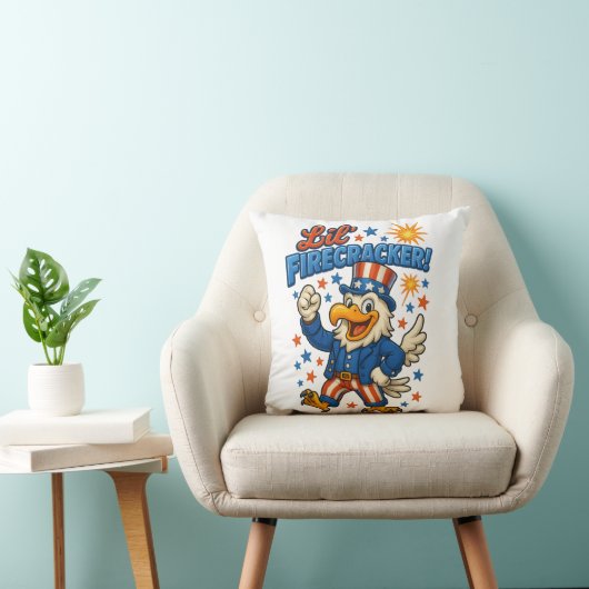 Lil’ Firecracker Freedom Classical Eagle Kussen (Stoel)