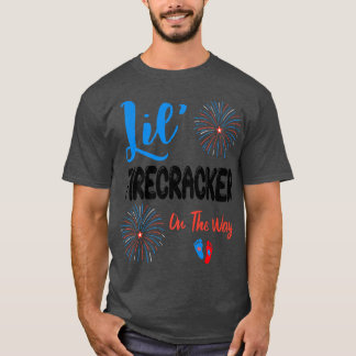 Lil' Firecracker On the Way Cute op 4 juli Pregn T-shirt