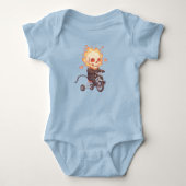 Lil' Flame Rider - Schattige Skeleton op Trike Romper (Voorkant)