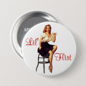 Lil' Flirt Pin-Up Ronde Button 7,6 Cm (Voorkant /achterkant)