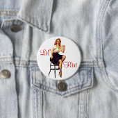 Lil' Flirt Pin-Up Ronde Button 7,6 Cm (In situ)
