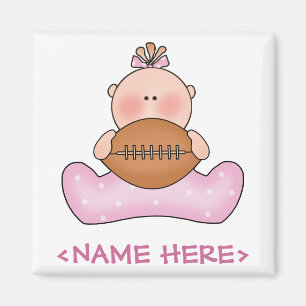 Lil Football Baby Girl Magneet