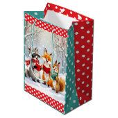 Lil Forest Dieren zingen kerstliederen Medium Cadeauzakje (Voorkant Gekanteld)