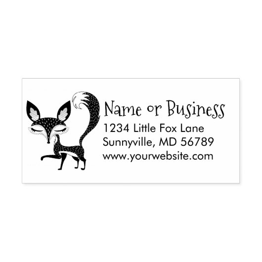 Lil Fox gepersonaliseerde retour adres stempel (Afrduk)