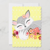 Lil Foxie Cub - Custom Baby Shower Invitations Kaart (Achterkant)