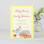 Lil Foxie Cub - Custom Baby Shower Invitations Kaart (Staand voorkant)