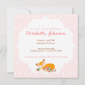 Lil Foxie Cub - Custom Baby Shower Invitations Kaart (Achterkant)