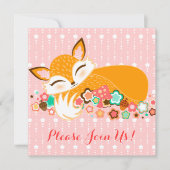 Lil Foxie Cub - Custom Baby Shower Invitations Kaart (Voorkant)
