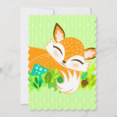 Lil Foxie Cub - Custom Baby Shower Invitations Kaart (Achterkant)