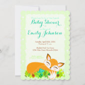 Lil Foxie Cub - Custom Baby Shower Invitations Kaart (Voorkant)