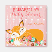 Lil Foxie Cub - Custom Baby shower Magnet (Voorkant)