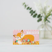 Lil Foxie Cub - Cute Custom Visitekaartjes (Staand voorkant)