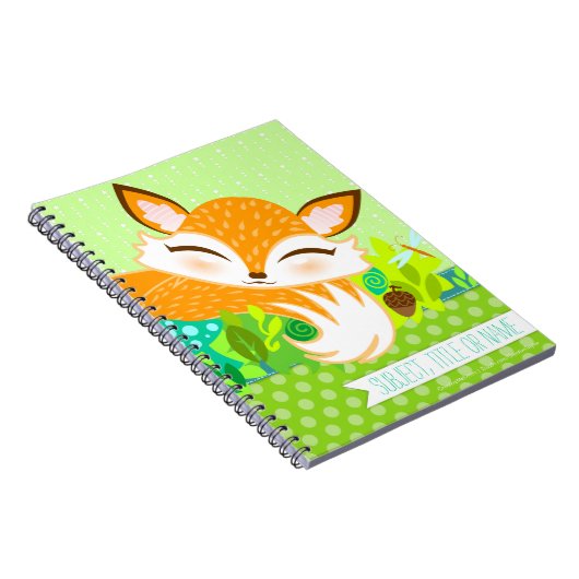 Lil Foxie Cub - Cute Fox Custom Notebook Notitieboek (Rechterzijde)