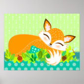 Lil Foxie Cub - Cute Fox Wall Poster (Voorkant)