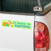 Lil Foxie Cub - RATHER BE NAPPING Bumpersticker (Op Truck)
