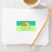 Lil Foxie Cub - Schattige Fox Custom Adresetikette Etiket (Insitu)