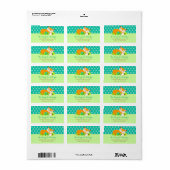 Lil Foxie Cub - Schattige Fox Custom Adresetikette Etiket (Full Sheet)