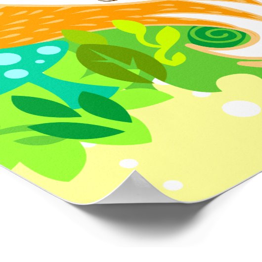 Lil Foxie Cubs - Gender Reopenbaart Baby shower Ba Poster (Hoek)