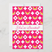Lil Foxie - Cute Fox Pattern - Aangepaste uitnodig Kaart (Achterkant)