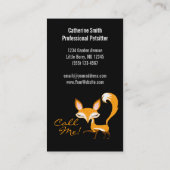 Lil Foxie - Cute Fox Pattern Vertical Bizcards Visitekaartje (Achterkant)