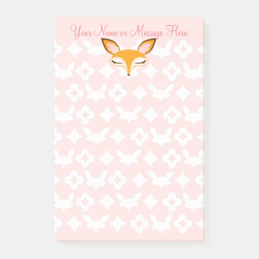 Lil Foxie - Cute Girly Fox Custom Post-it® notes (Voorkant)