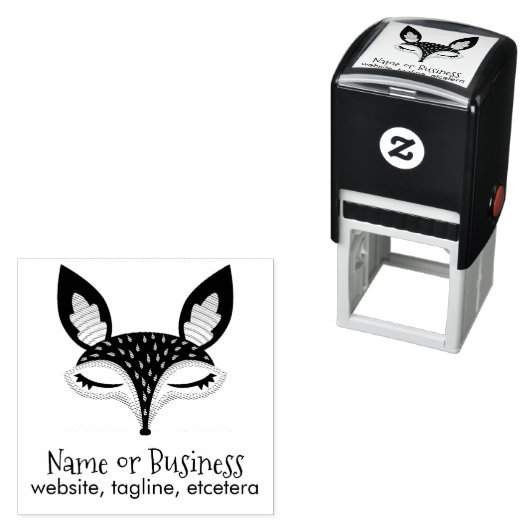 Lil Foxie gepersonaliseerde tekst Zelfinkt stempel (In situ)