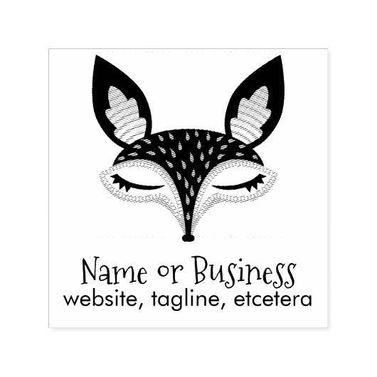 Lil Foxie gepersonaliseerde tekst Zelfinkt stempel (Design)