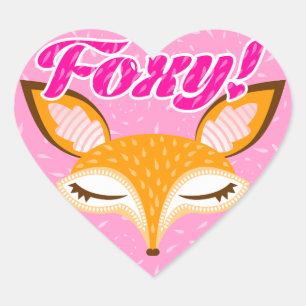Lil Foxie - Schattige "Foxy!" Hart Stickers
