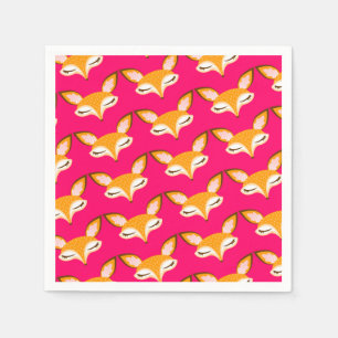 Lil Foxie - Schattigee Girly Foxes Papieren servet