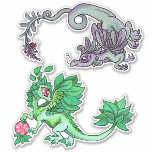 Lil Garden Dragons Sticker (Voorkant)