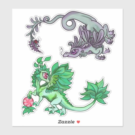 Lil Garden Dragons Sticker (Vel)