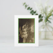 Lil Girl With Doll Christmas Card Feestdagenkaart (Staand voorkant)