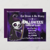 Lil' Grim Halloween Party Nodig Briefkaart uit (Voorkant / Achterkant)