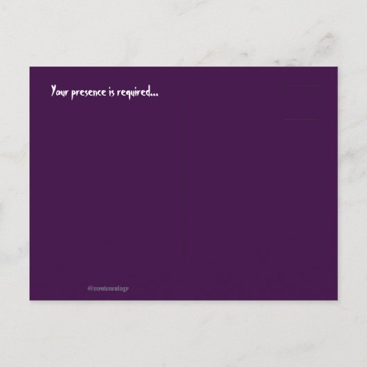 Lil' Grim Halloween Party Nodig Briefkaart uit (Achterkant)