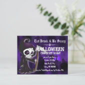 Lil' Grim Halloween Party Nodig Briefkaart uit (Staand voorkant)