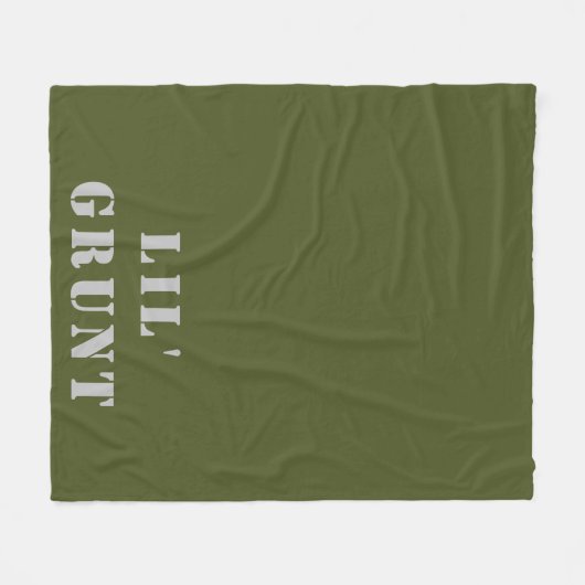 Lil' Grunt Fleece Deken (Voorkant (Horizontaal))